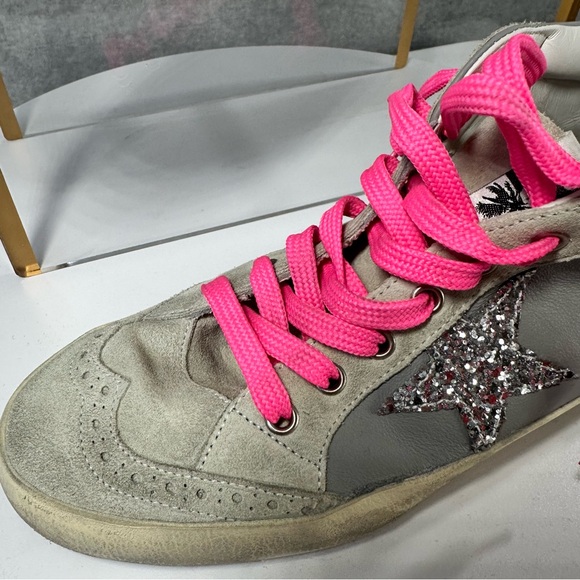 NWOB Golden Goose Sneakers Womens Size 9.5 Mid Star Mixed Leather Glitter  EU 40 - Picture 16 of 16